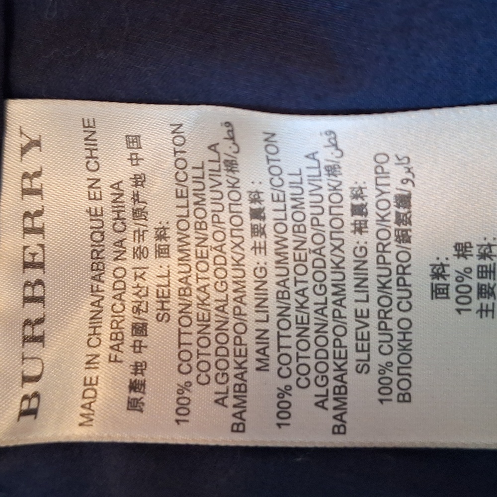 Spring Showers Brit Burberry Navy Double-Breasted Trench Coat Size 4 - Picture 11 of 13
